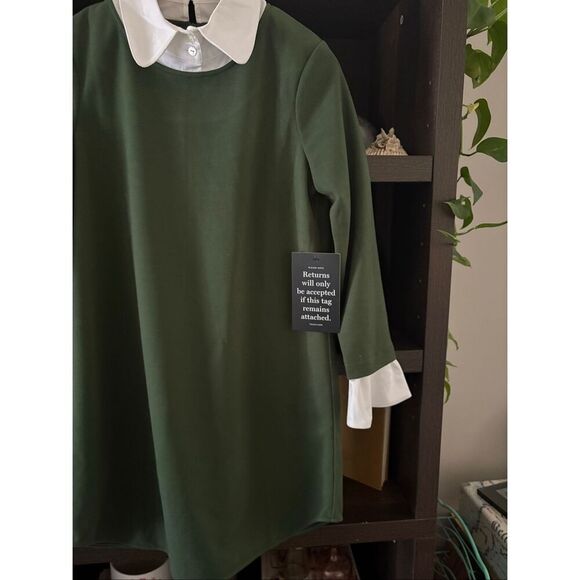 NWT Tuckernuck English Ivy Dakotah Green Long Sleeve Mini Dress Size Small - Picture 7 of 10